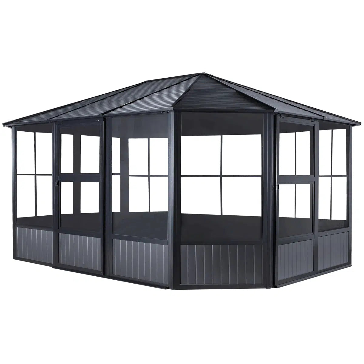 Charleston Solarium, 12 ft. x 15 ft. Dark Gray